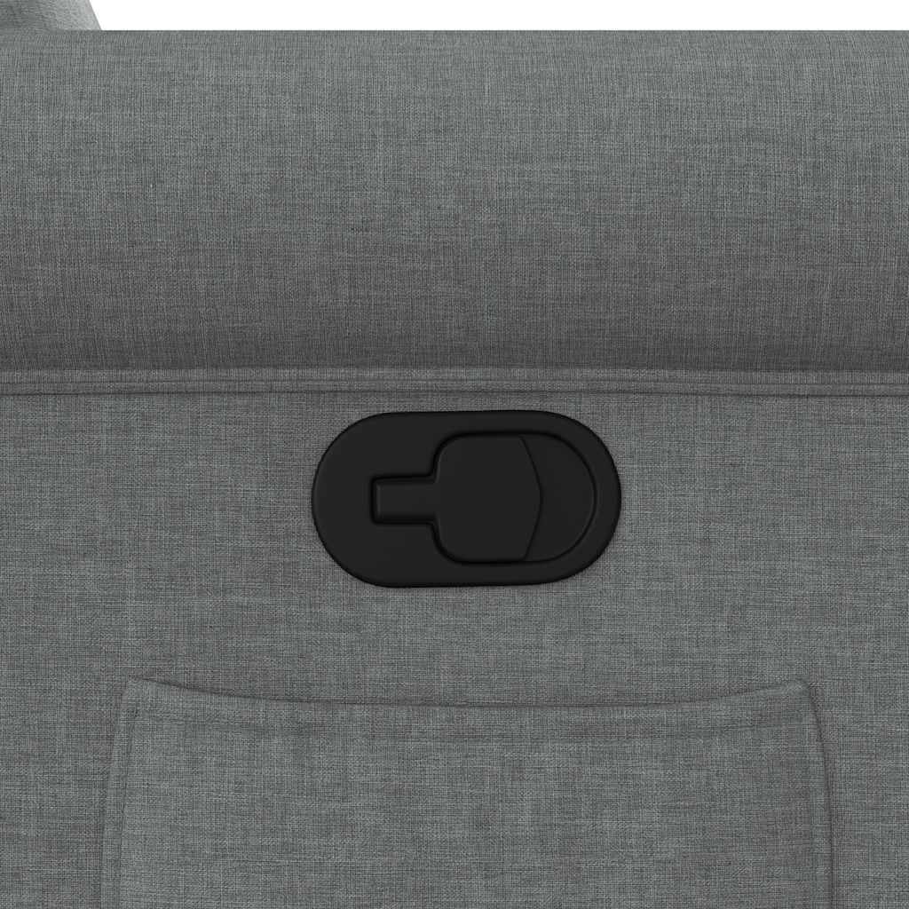 vidaXL Fauteuil relax releveur gris foncé tissu