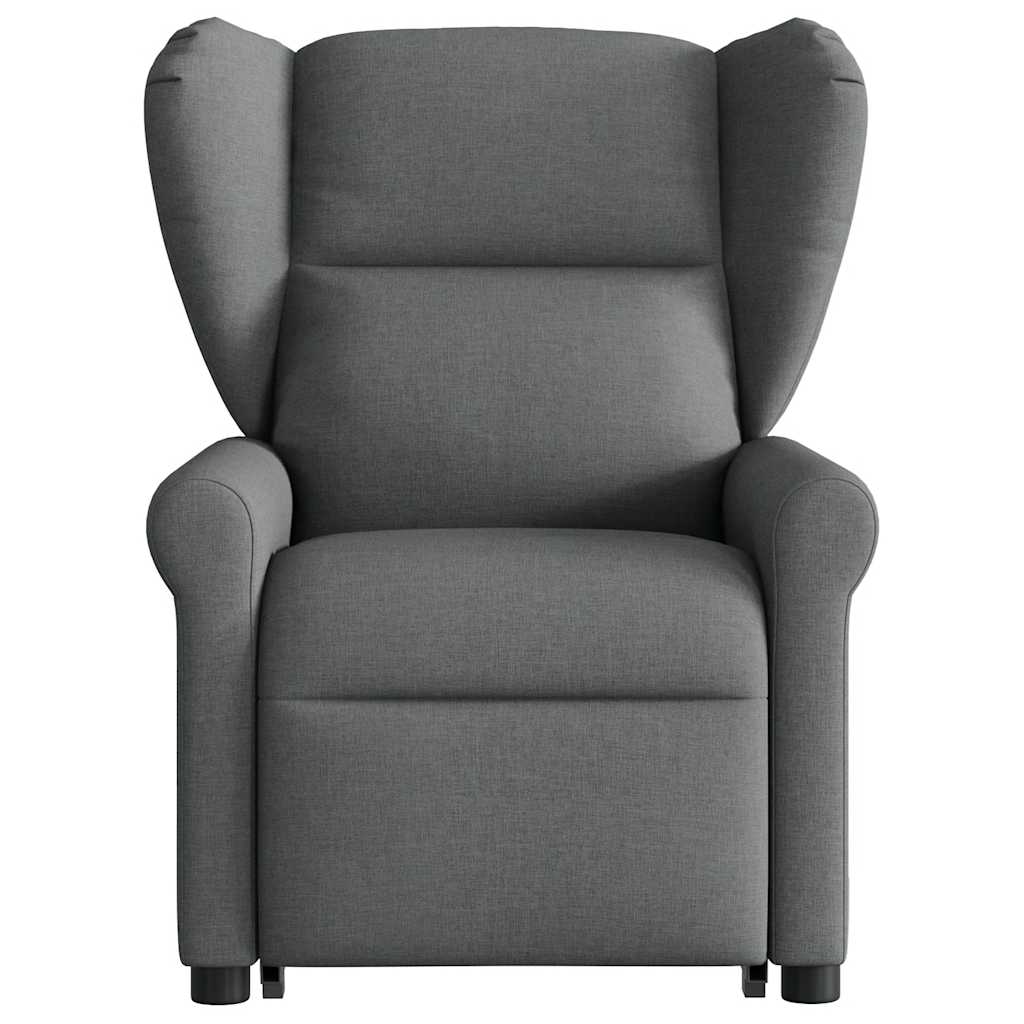 vidaXL Fauteuil relax releveur gris foncé tissu