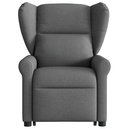 vidaXL Fauteuil relax releveur gris foncé tissu
