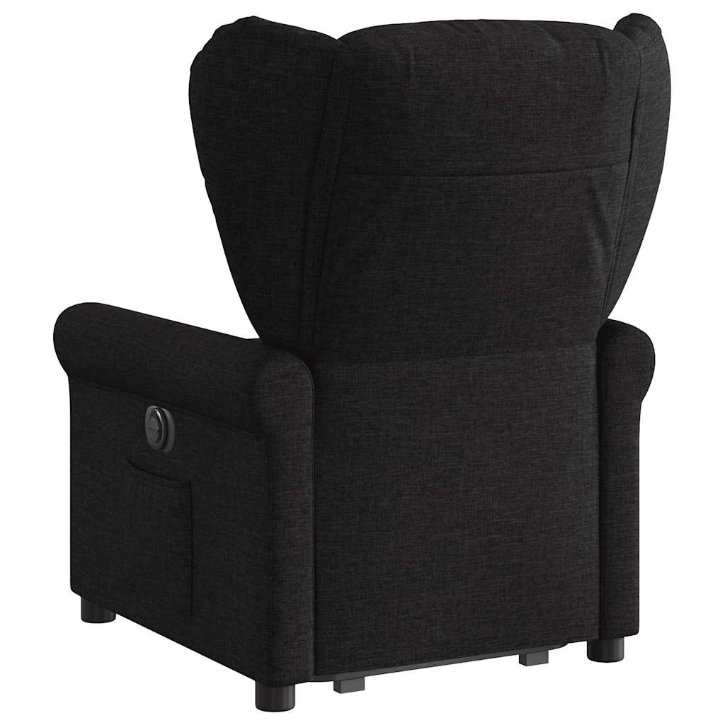 vidaXL Relaxsessel mit Aufstehhilfe Schwarz Stoff