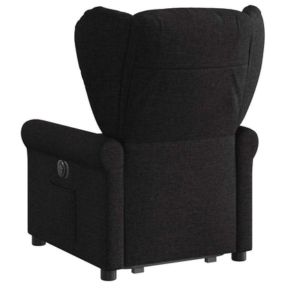 vidaXL Relaxsessel mit Aufstehhilfe Schwarz Stoff