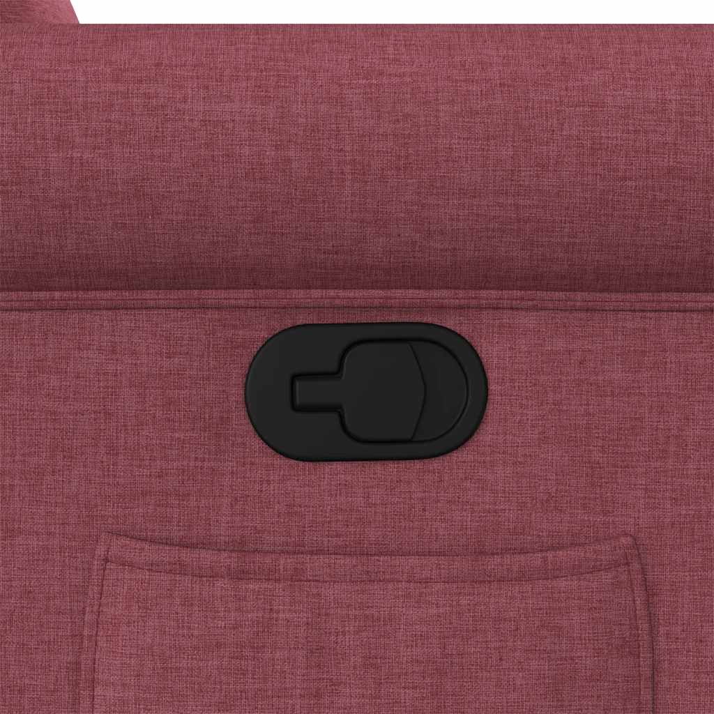 vidaXL Fauteuil releveur rouge bordeaux en tissu