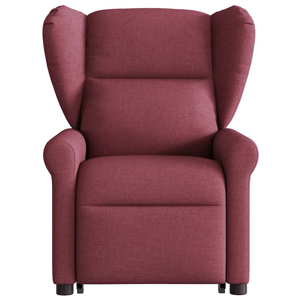 vidaXL Fauteuil releveur rouge bordeaux en tissu