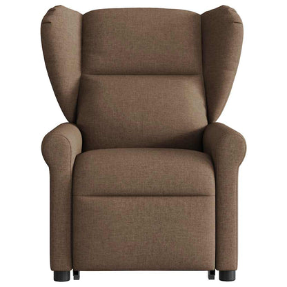 vidaXL Relaxsessel mit Aufstehhilfe Braun Stoff