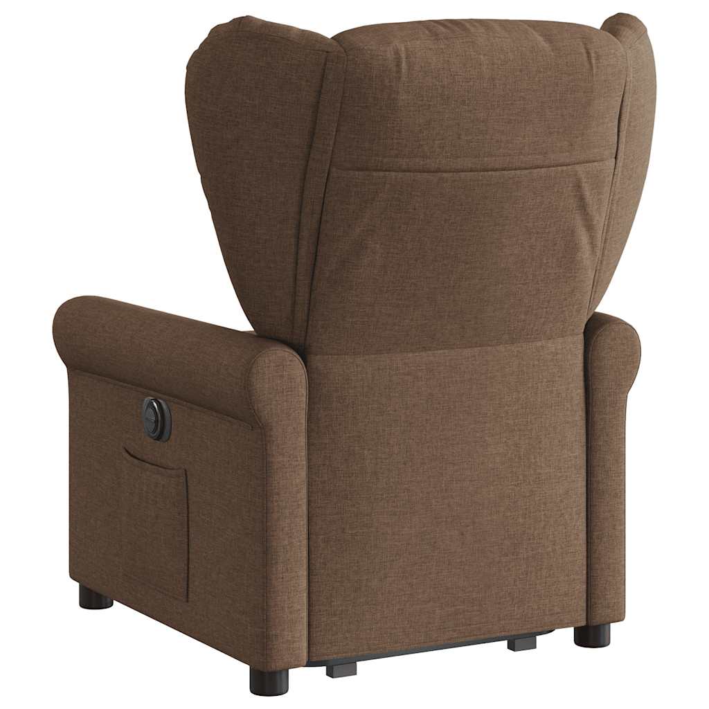 vidaXL Relaxsessel mit Aufstehhilfe Braun Stoff