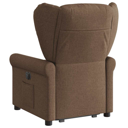 vidaXL Relaxsessel mit Aufstehhilfe Braun Stoff
