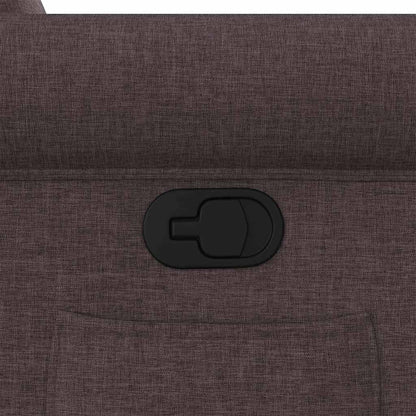 vidaXL Fauteuil releveur marron foncé tissu