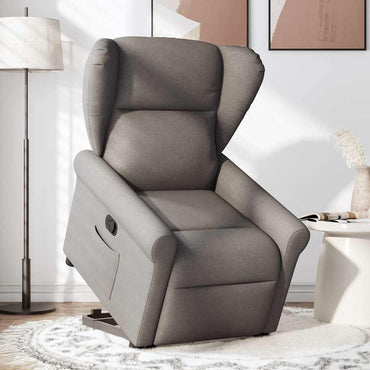 vidaXL Fauteuil relax releveur taupe en tissu