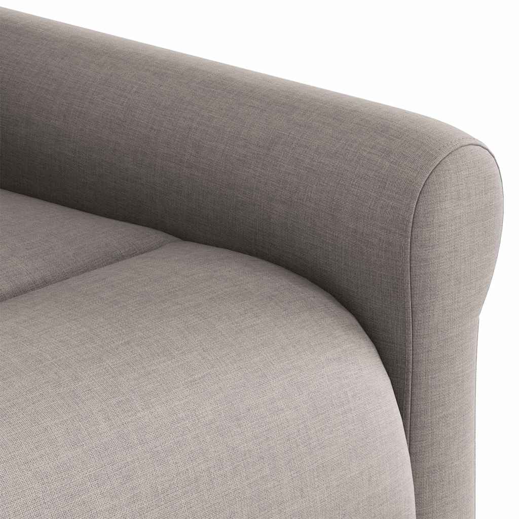 vidaXL Fauteuil relax releveur taupe en tissu