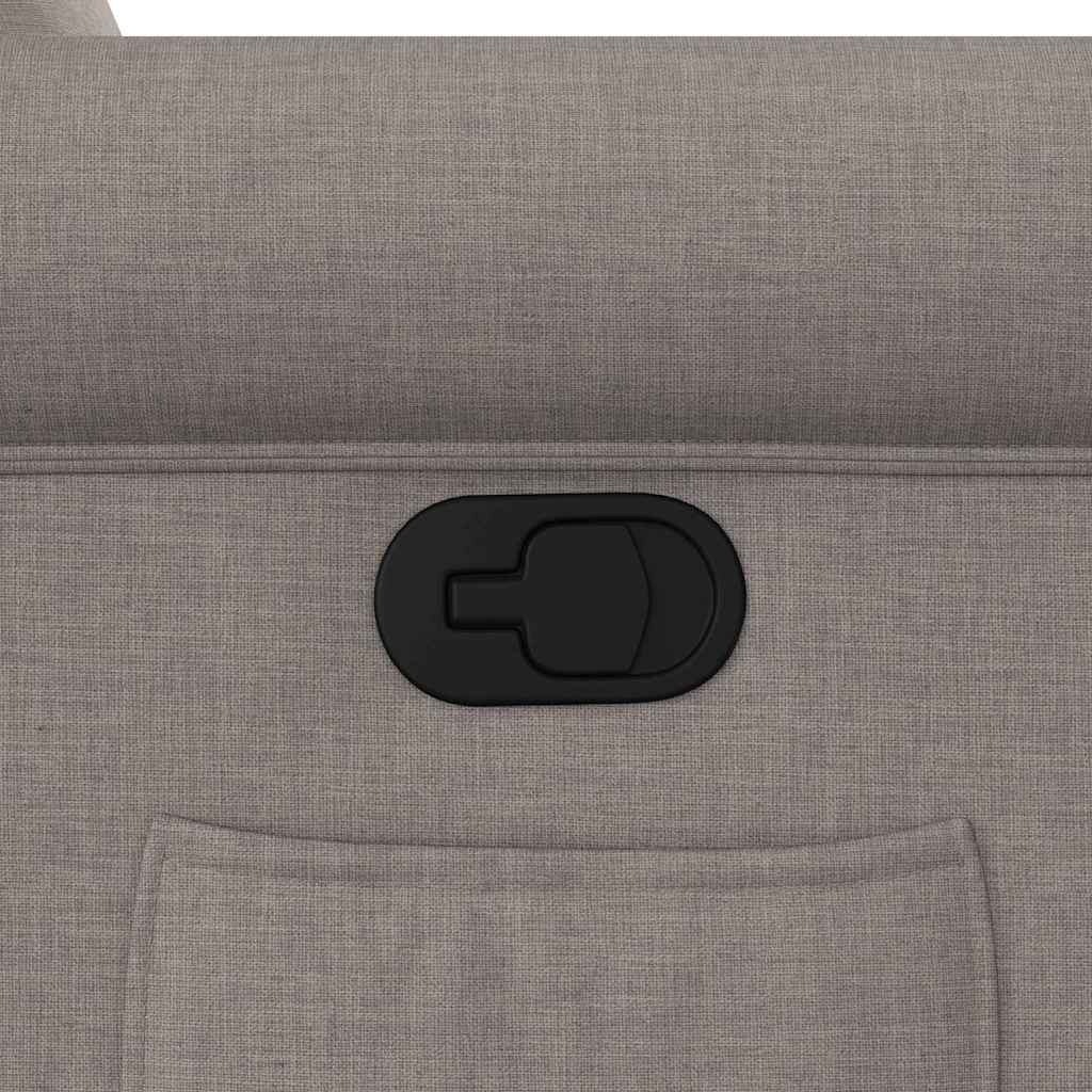 vidaXL Fauteuil relax releveur taupe en tissu