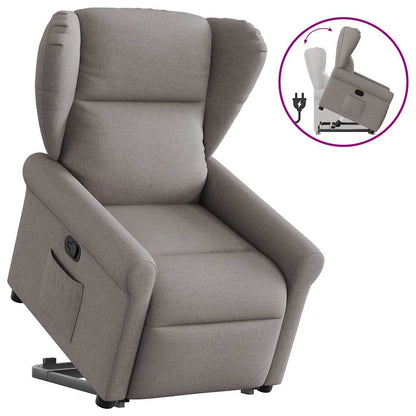 vidaXL Fauteuil relax releveur taupe en tissu