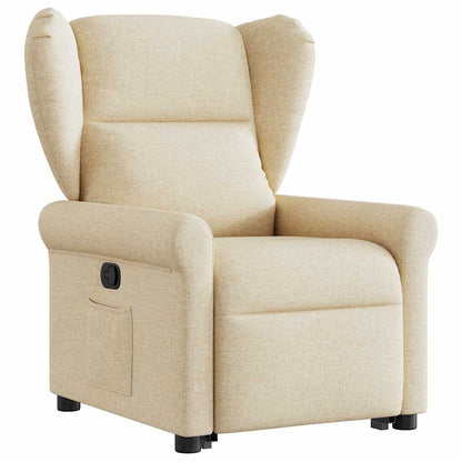 vidaXL Fauteuil relax électrique crème en tissu