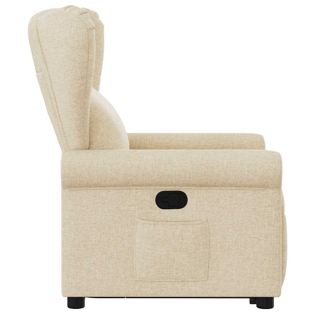 vidaXL Fauteuil relax électrique crème en tissu