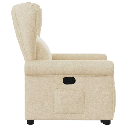 vidaXL Fauteuil relax électrique crème en tissu