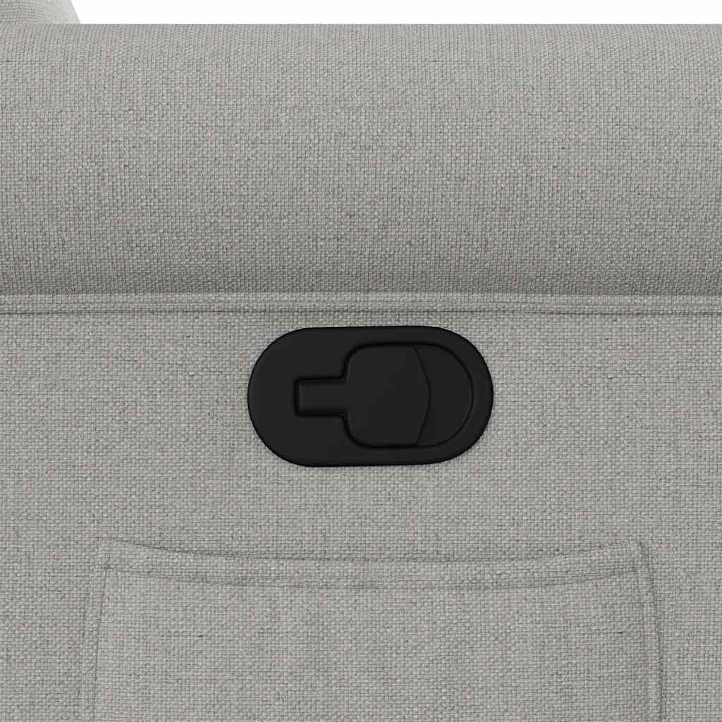 vidaXL Fauteuil relax releveur gris nuage en tissu