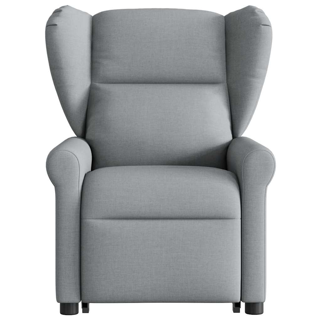 vidaXL Fauteuil de massage releveur gris clair en tissu