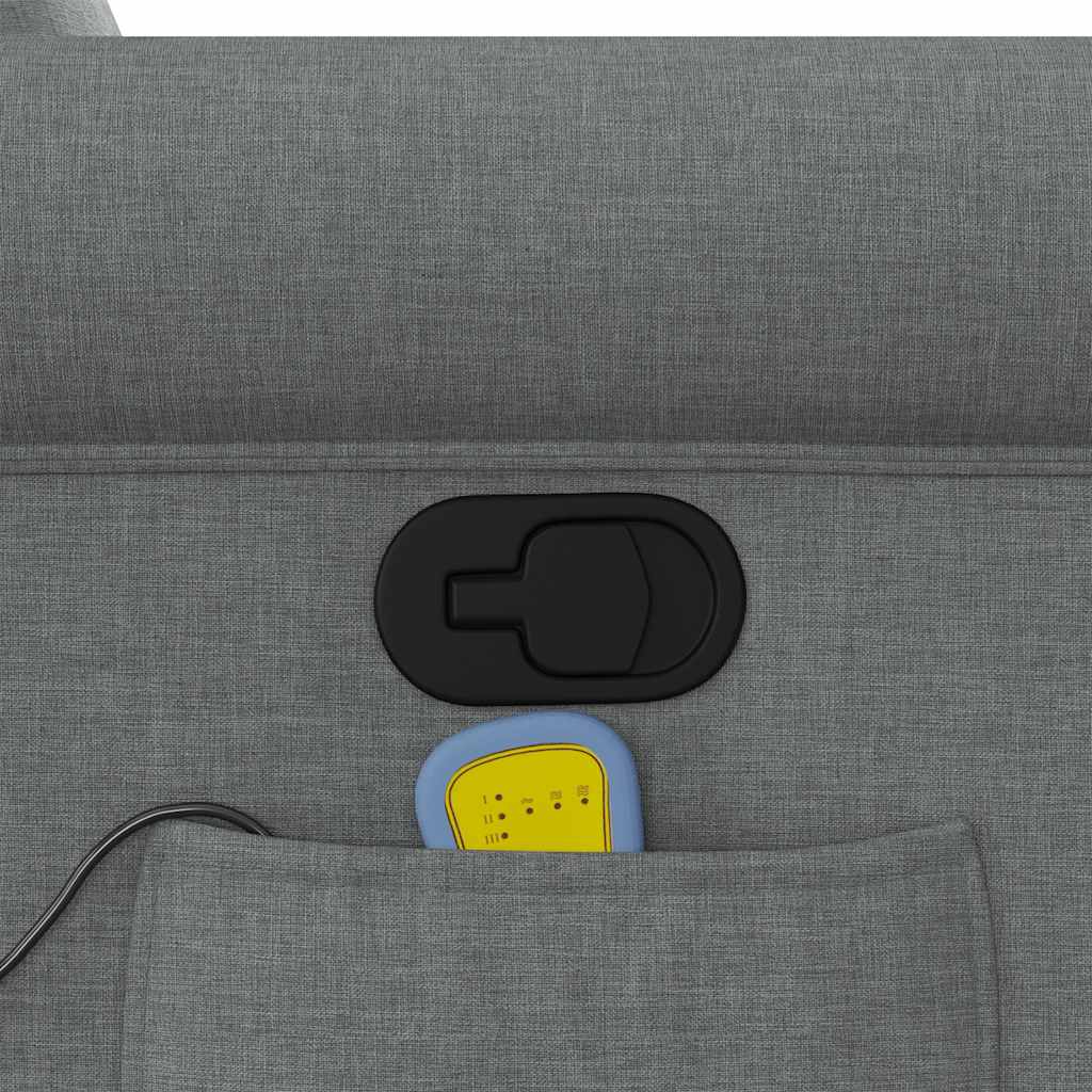 vidaXL Fauteuil de massage releveur gris foncé en tissu