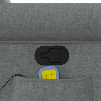 vidaXL Fauteuil de massage releveur gris foncé en tissu