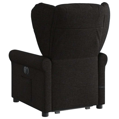 vidaXL Fauteuil de massage inclinable et releveur en tissu noir