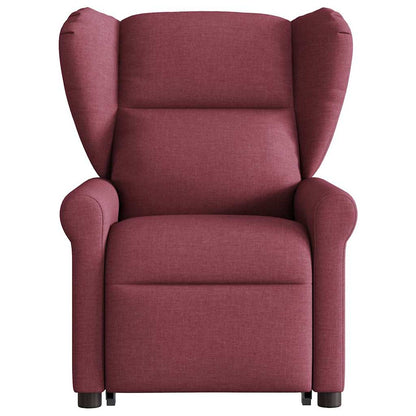 vidaXL Fauteuil de massage inclinable avec fonction de levage en tissu bordeaux