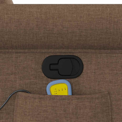 vidaXL Fauteuil de massage releveur tissu marron