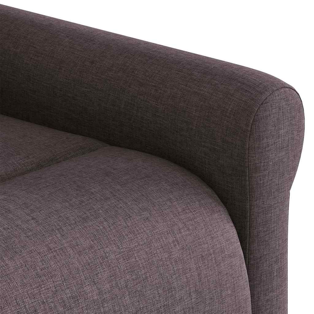 vidaXL Fauteuil de massage releveur marron foncé tissu