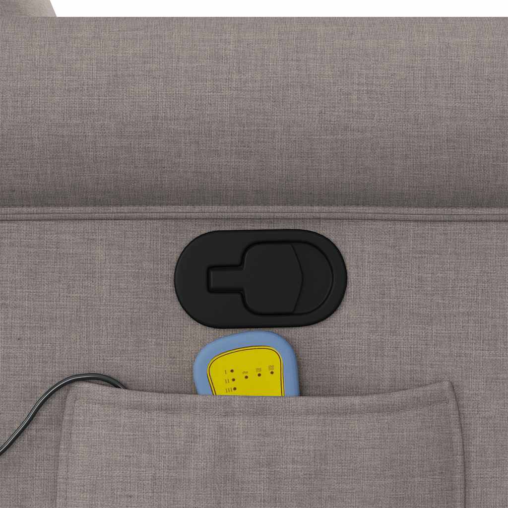 Fauteuil de massage releveur taupe en tissu vidaXL