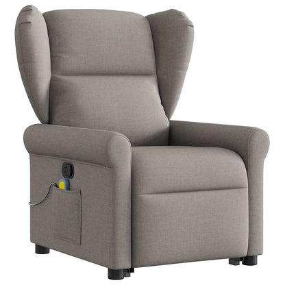 Fauteuil de massage releveur taupe en tissu vidaXL