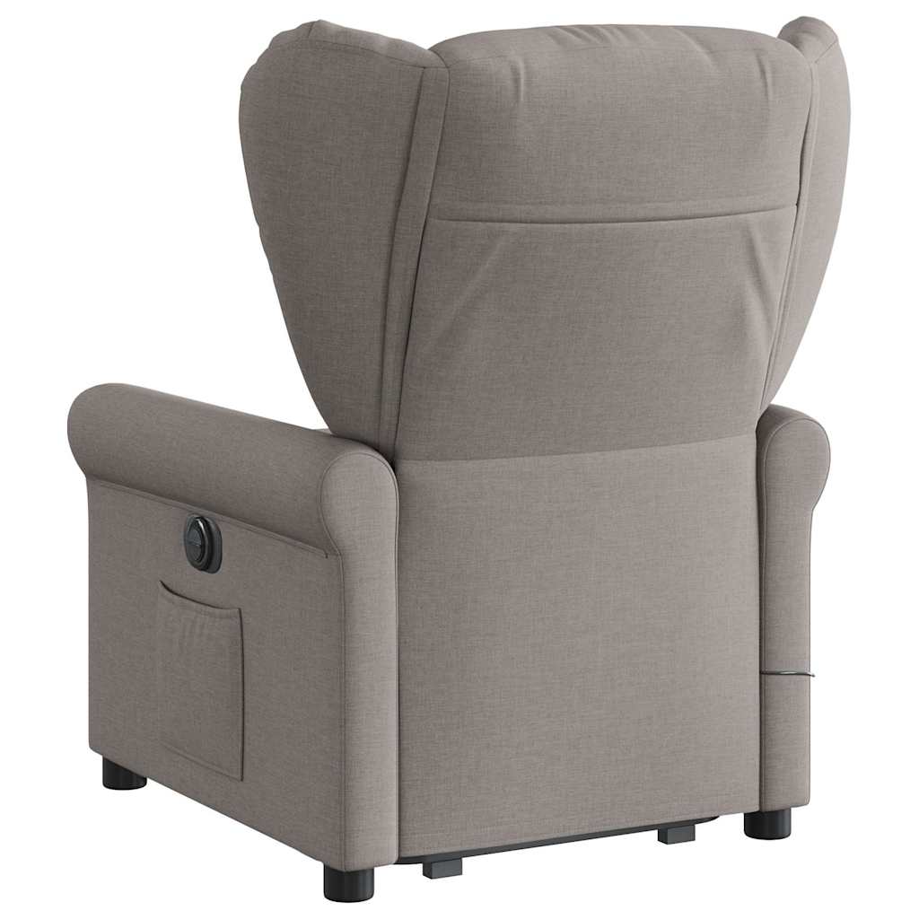 Fauteuil de massage releveur taupe en tissu vidaXL
