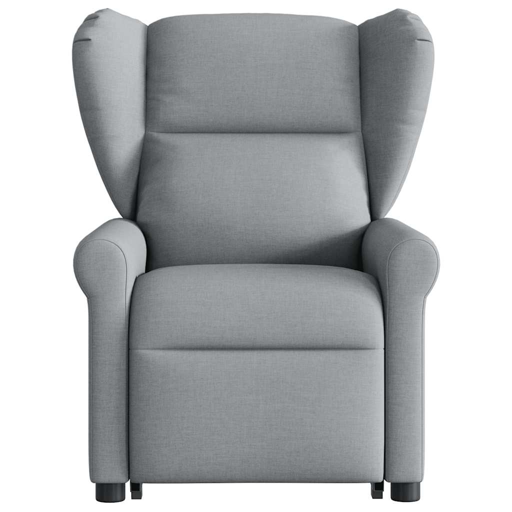 vidaXL Fauteuil de relaxation électrique releveur gris clair en tissu