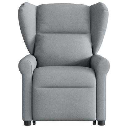 vidaXL Fauteuil de relaxation électrique releveur gris clair en tissu