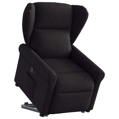 vidaXL Fauteuil releveur électrique en tissu noir