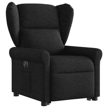 vidaXL Fauteuil releveur électrique en tissu noir