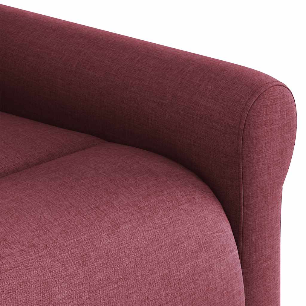 vidaXL Relaxsessel mit Aufstehhilfe Elektrisch Weinrot Stoff