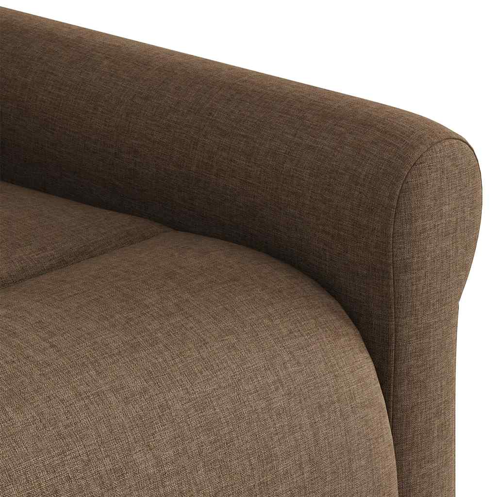 vidaXL Fauteuil relax électrique releveur tissu marron