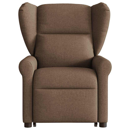 vidaXL Fauteuil relax électrique releveur tissu marron
