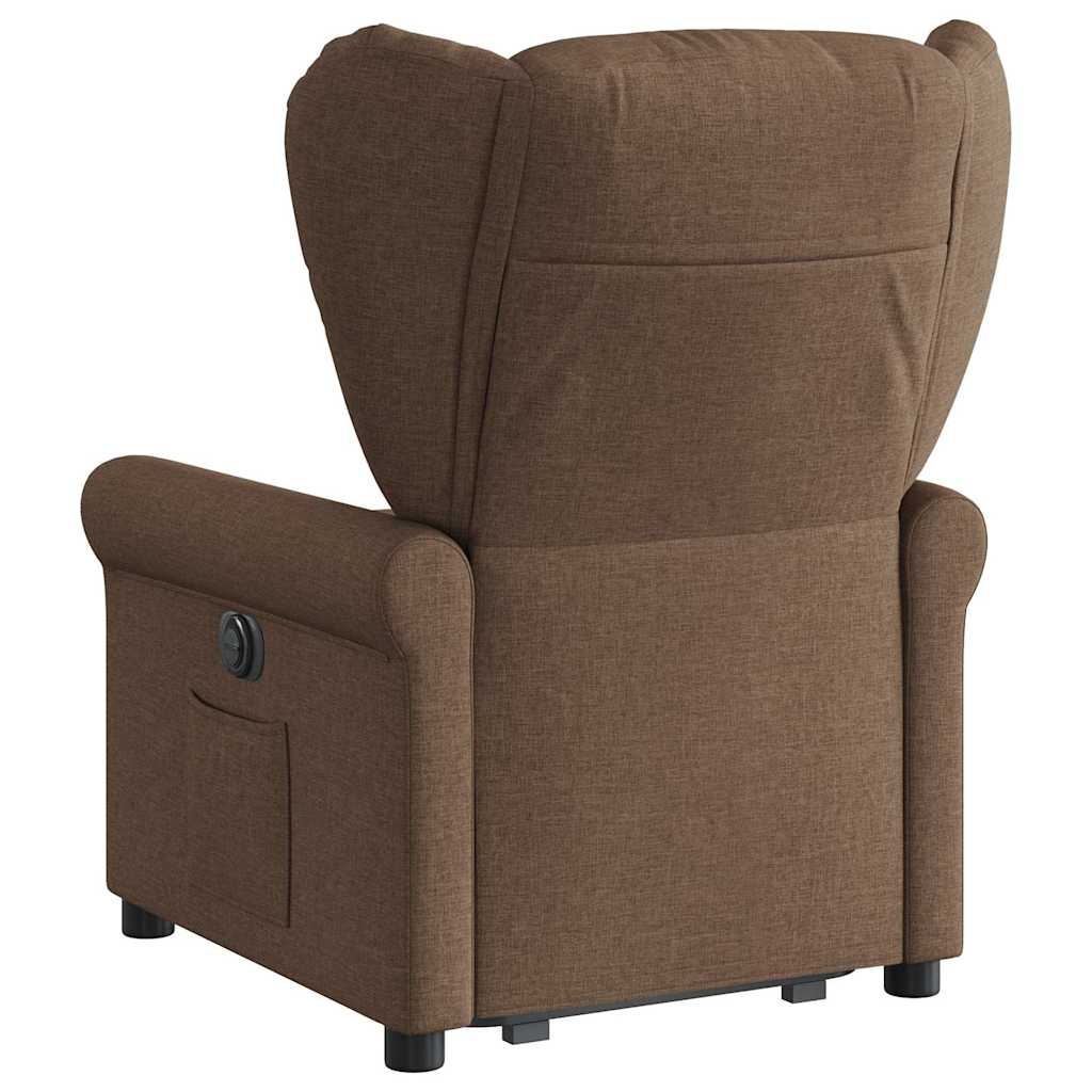 vidaXL Fauteuil relax électrique releveur tissu marron