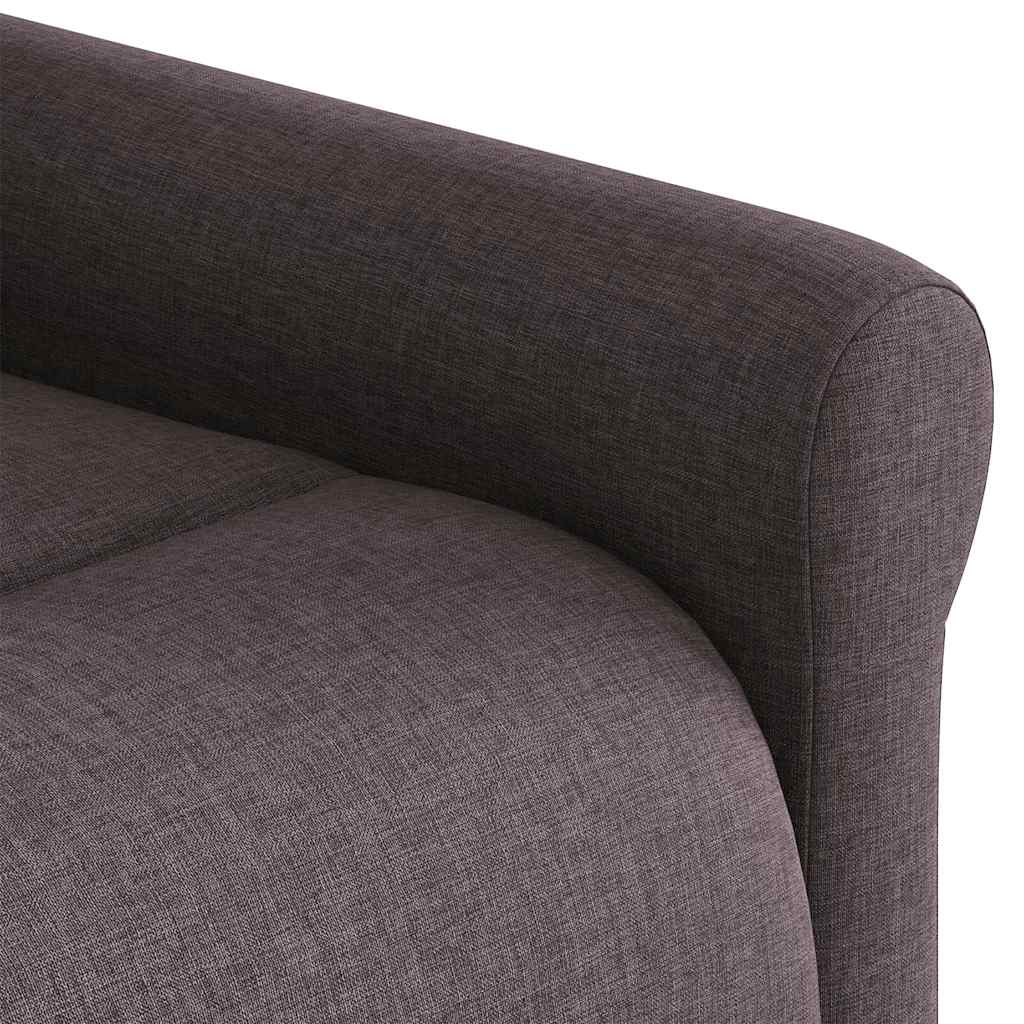 vidaXL Fauteuil inclinable électrique releveur en tissu marron foncé