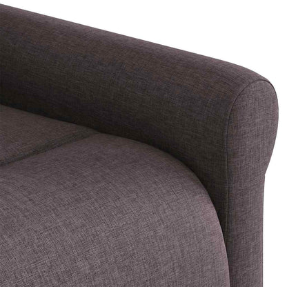 vidaXL Fauteuil inclinable électrique releveur en tissu marron foncé
