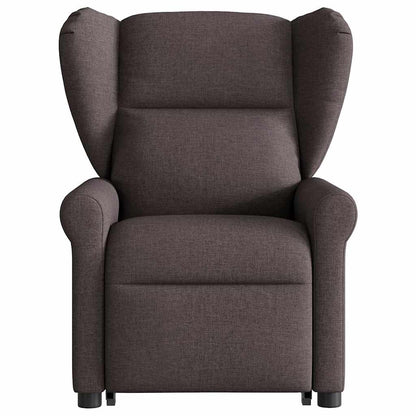 vidaXL Fauteuil inclinable électrique releveur en tissu marron foncé