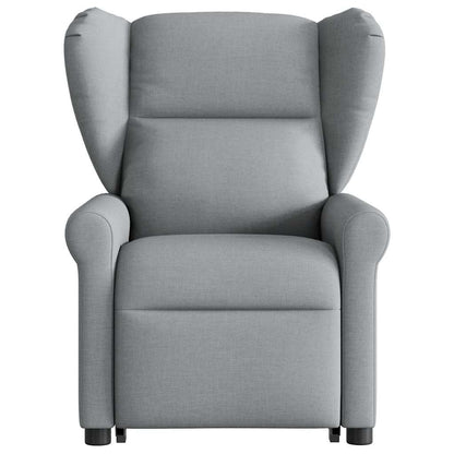 vidaXL Fauteuil de massage électrique releveur gris clair en tissu