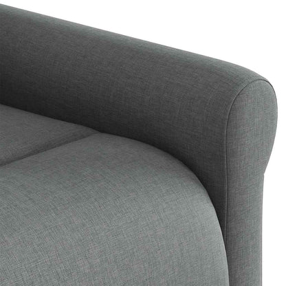 vidaXL Fauteuil de massage électrique releveur en tissu gris foncé