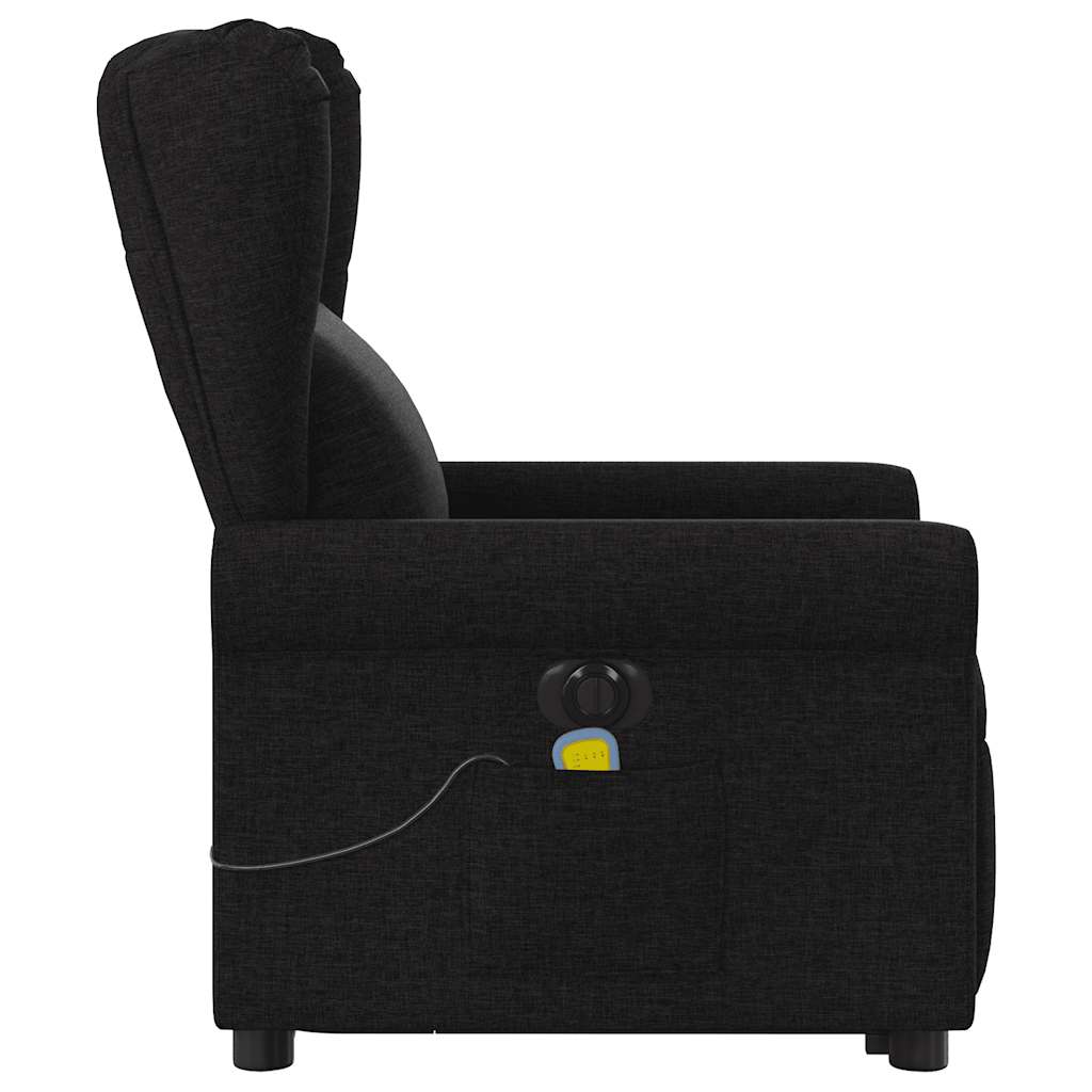 vidaXL Fauteuil de massage électrique releveur tissu noir