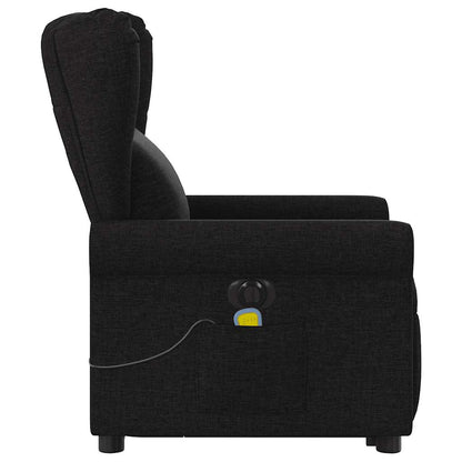 vidaXL Fauteuil de massage électrique releveur tissu noir
