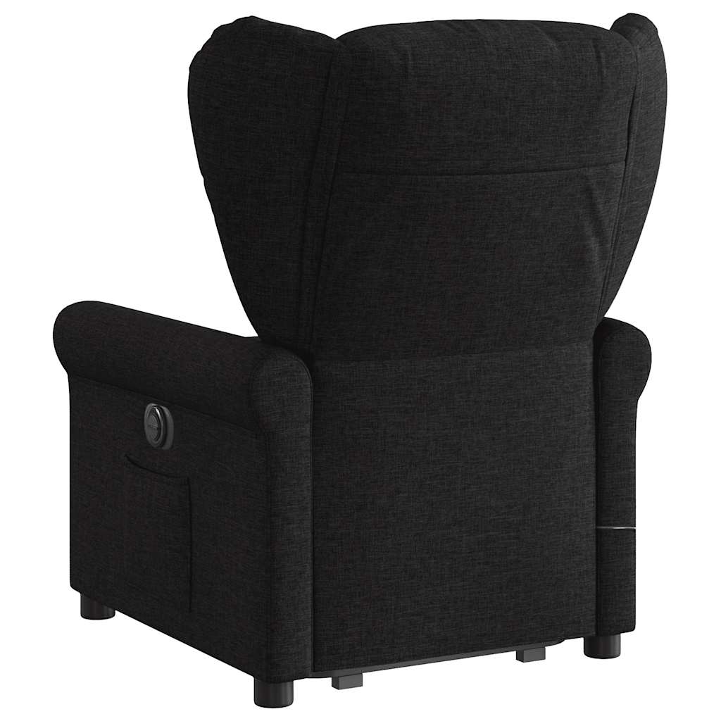 vidaXL Fauteuil de massage électrique releveur tissu noir