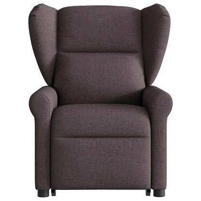 vidaXL Fauteuil de massage électrique releveur tissu marron foncé