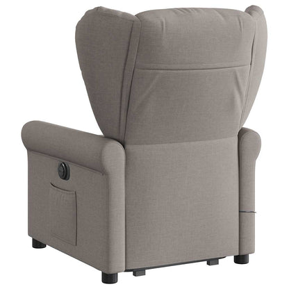 vidaXL Fauteuil de massage électrique releveur tissu taupe