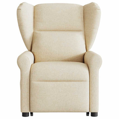 vidaXL Fauteuil massant électrique releveur en tissu crème