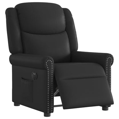 vidaXL Relaxsessel Elektrisch Glänzend Schwarz Kunstleder