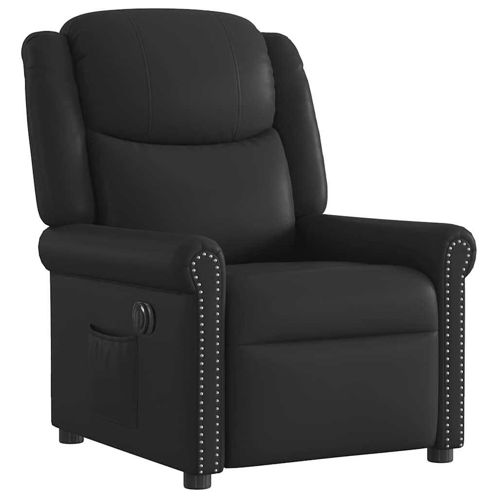 vidaXL Relaxsessel Elektrisch Glänzend Schwarz Kunstleder
